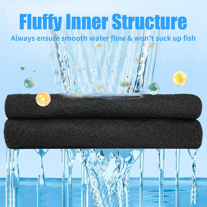 Aquarium Activated Carbon Filter Media Pad for Fish Tank Pond Canister Filter (10.5" x 18") V1258-DP02-E-253