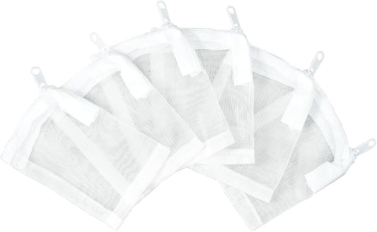 Aquarium Filter Media Bags 6pcs Fish Tank Extra Fine 100 Micron Mesh Bags with Plastic Zipper for Activated V1258-DP02-E-254