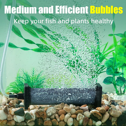 Aquarium 5 inch Air Stone Cylindrical 2 Pack, Large Airstone, Aerator Bubble Differ, Air Pump Accessories for V1258-DP02-E-257