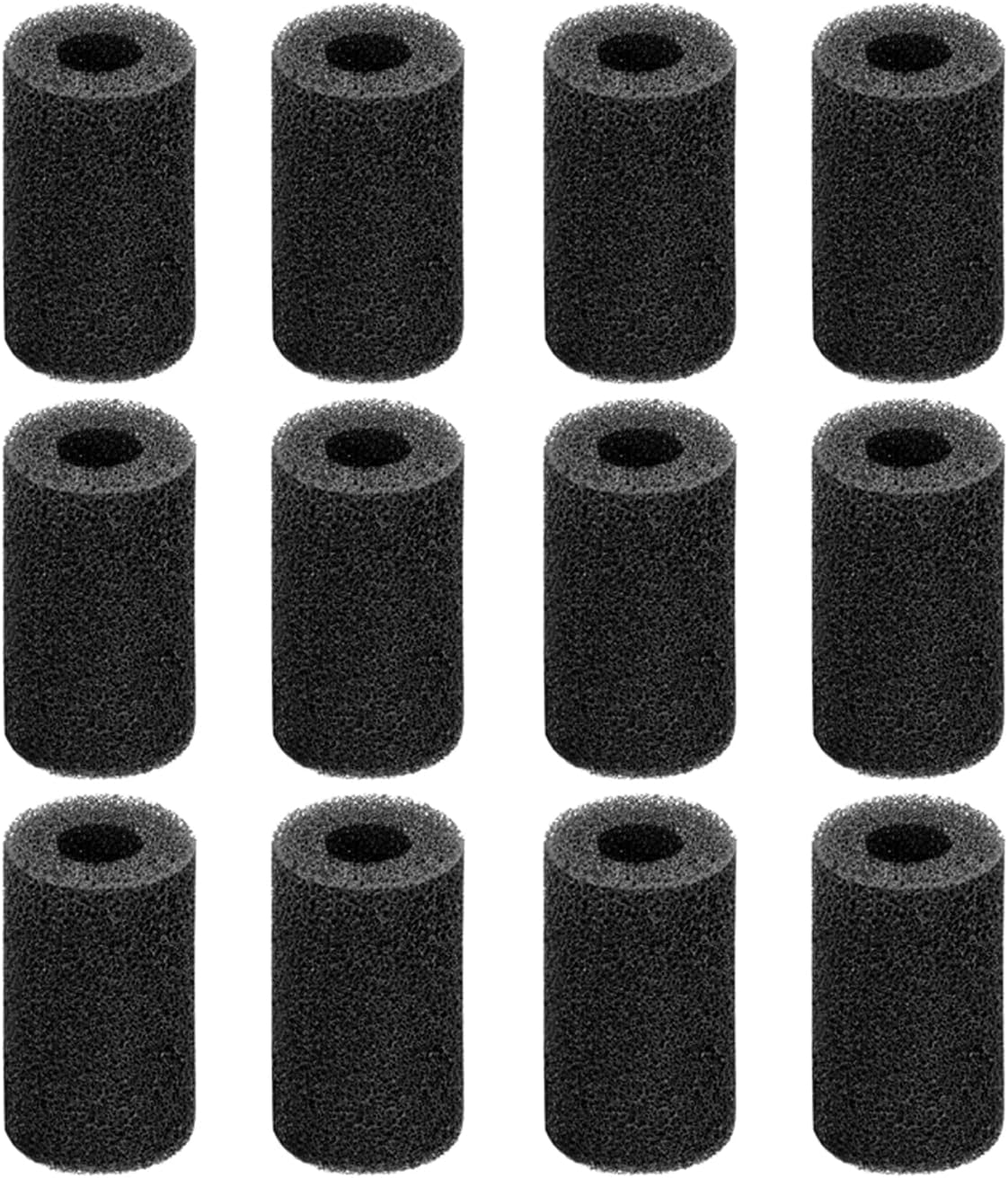 12-Pack Pre-Filter Sponge for Aquarium Shrimp Fry Fish Tank Filter 0.8 Inch Intake, Replacement Foam Cover V1258-DP02-E-258