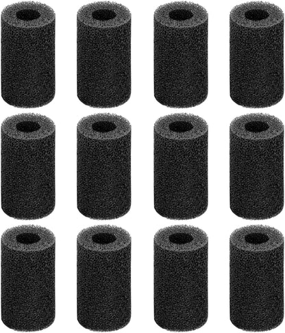 12-Pack Pre-Filter Sponge for Aquarium Shrimp Fry Fish Tank Filter 0.8 Inch Intake, Replacement Foam Cover V1258-DP02-E-258