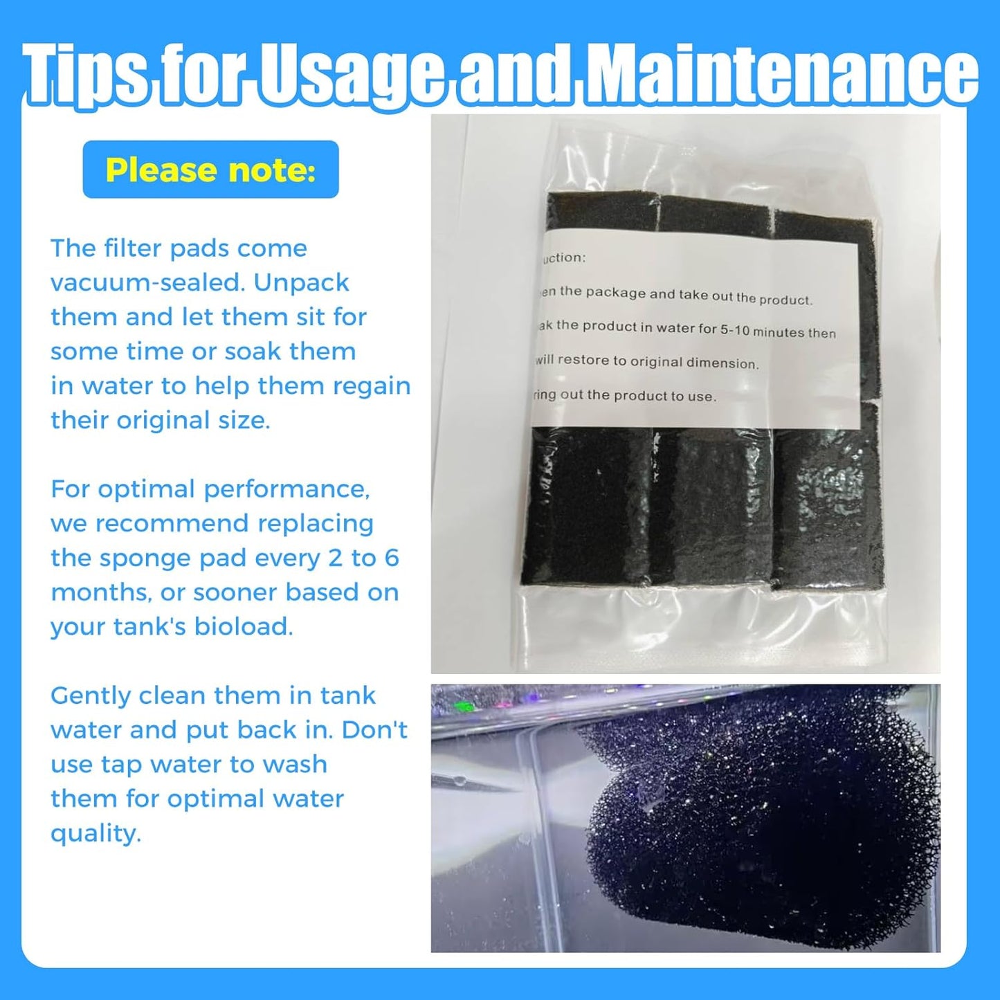 12-Pack Pre-Filter Sponge for Aquarium Shrimp Fry Fish Tank Filter 0.8 Inch Intake, Replacement Foam Cover V1258-DP02-E-258