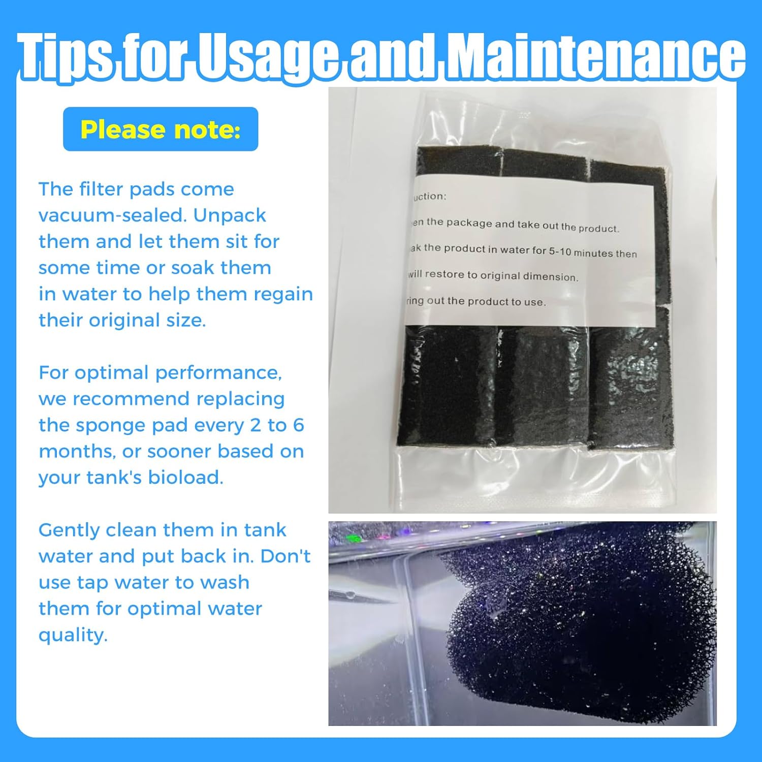 12-Pack Pre-Filter Sponge for Aquarium Shrimp Fry Fish Tank Filter 0.8 Inch Intake, Replacement Foam Cover V1258-DP02-E-258
