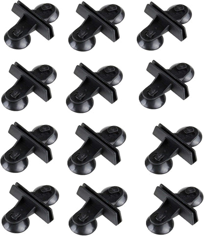 12 Pack Aquarium Divider, Suction Cup Divider Black, Plastic Sheet Isolation Holder for Fish Tank V1258-DP02-E-261