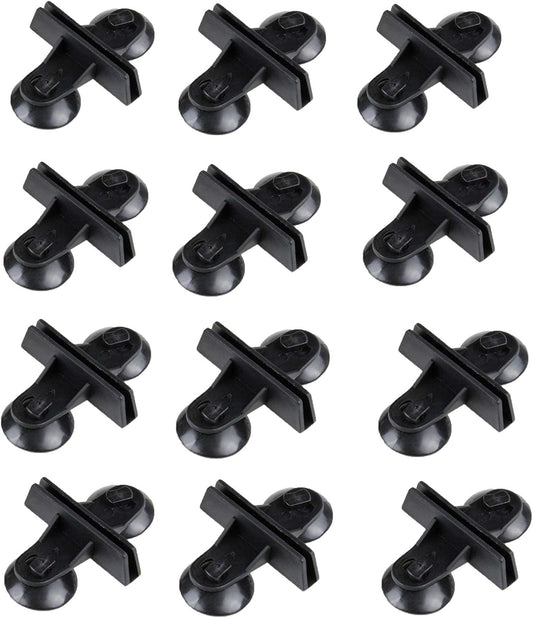 12 Pack Aquarium Divider, Suction Cup Divider Black, Plastic Sheet Isolation Holder for Fish Tank V1258-DP02-E-261