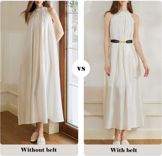 3 Pack Women Skinny Elastic Belts for Dress Waist Belt for Pants Stretch Thin Belt V1258-DP02-E-291