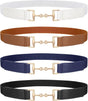 Belts for Women Adjtable Skinny Elastic Belt for Dresses V1258-DP02-E-296