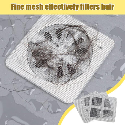 Disposable Hair Drain Stickers, 2024 New Disposable Shower Drain Cover Hair Catcher Bathroom Shower Drain V1258-DP02-E-3
