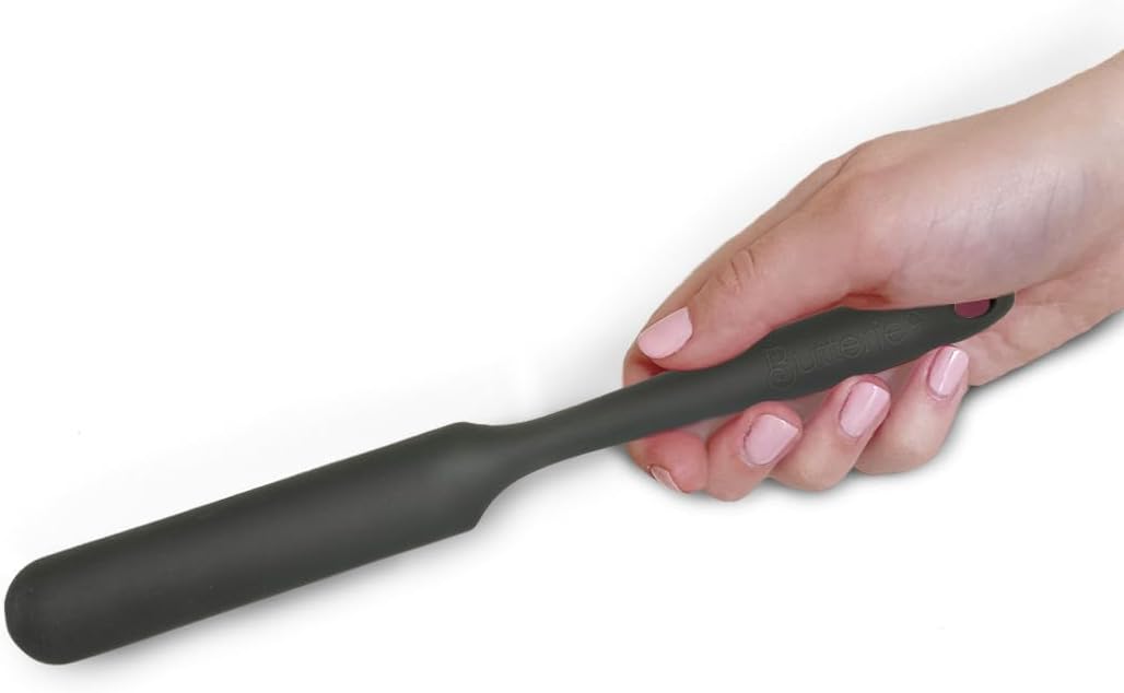 Small Silicone Spatula - 9.5 Inch Non Stick Spatula - Heat Resistant Jar Scraper - BPA Free & Dishwasher Safe V1258-DP02-E-301