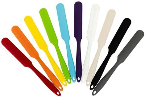 Small Silicone Spatula - 9.5 Inch Non Stick Spatula - Heat Resistant Jar Scraper - BPA Free & Dishwasher Safe V1258-DP02-E-301