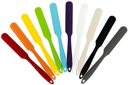 Small Silicone Spatula - 9.5 Inch Non Stick Spatula - Heat Resistant Jar Scraper - BPA Free & Dishwasher Safe V1258-DP02-E-301