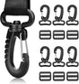 CooBigo 1" Plastic Clip Snap Hook Replacement Buckles Tri-Glide for Webbing Strap Crafting Accessories 6 Set V1258-DP02-E-32