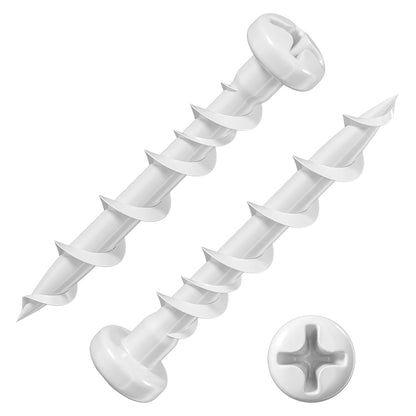 (100 pcs) Pan Head Drywall Anchors 1-1/4" White Anti Rt Coating, Bolt Anchor, Duty Hollow Wall Anchors V1258-DP02-E-323