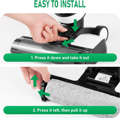 Roller Brh Replacement Kit Compatible with Tineco iFloor 2, iFloor 3,Floor One S3 Cordless Wet Dry Vacuum V1258-DP02-E-328