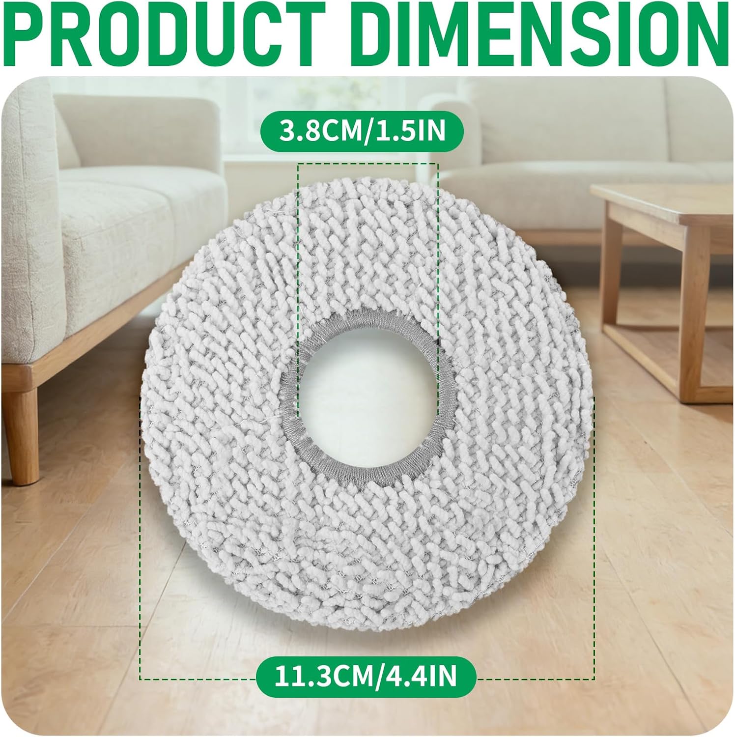 12 Pack Mop Pads Replacement for ECOVACS DEEBOT X5 PRO Omni Robot Vacuum Cleaner, X5 Pro Omni Mop Pads V1258-DP02-E-332