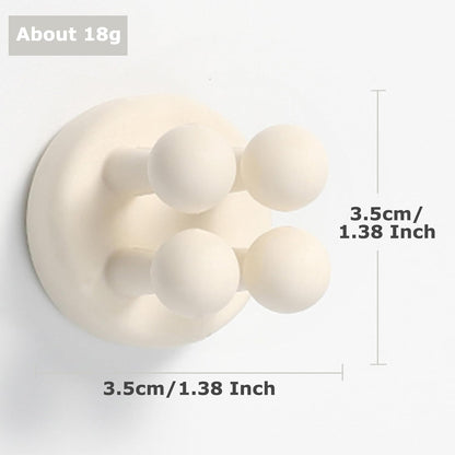 4 pcs Silicone Toothbrh Holder Multi-Function Hook Waterproof self Adhesive Single Toothbrh Hook Plug Holder V1258-DP02-E-333