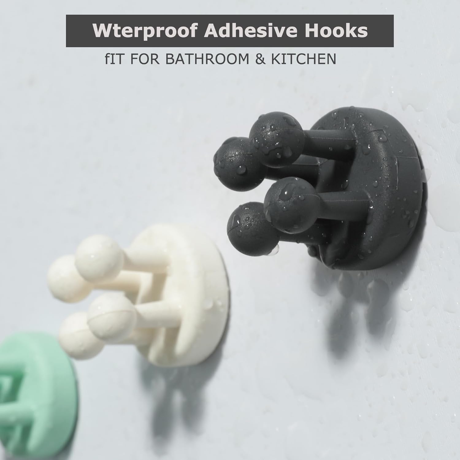 4 pcs Silicone Toothbrh Holder Multi-Function Hook Waterproof self Adhesive Single Toothbrh Hook Plug Holder V1258-DP02-E-333