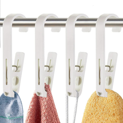 Laundry Hooks with Clips Hanger Closet Organizer Clamps Socks Boot Bras Towels for Bathroom Wardrobe Kitchen V1258-DP02-E-334