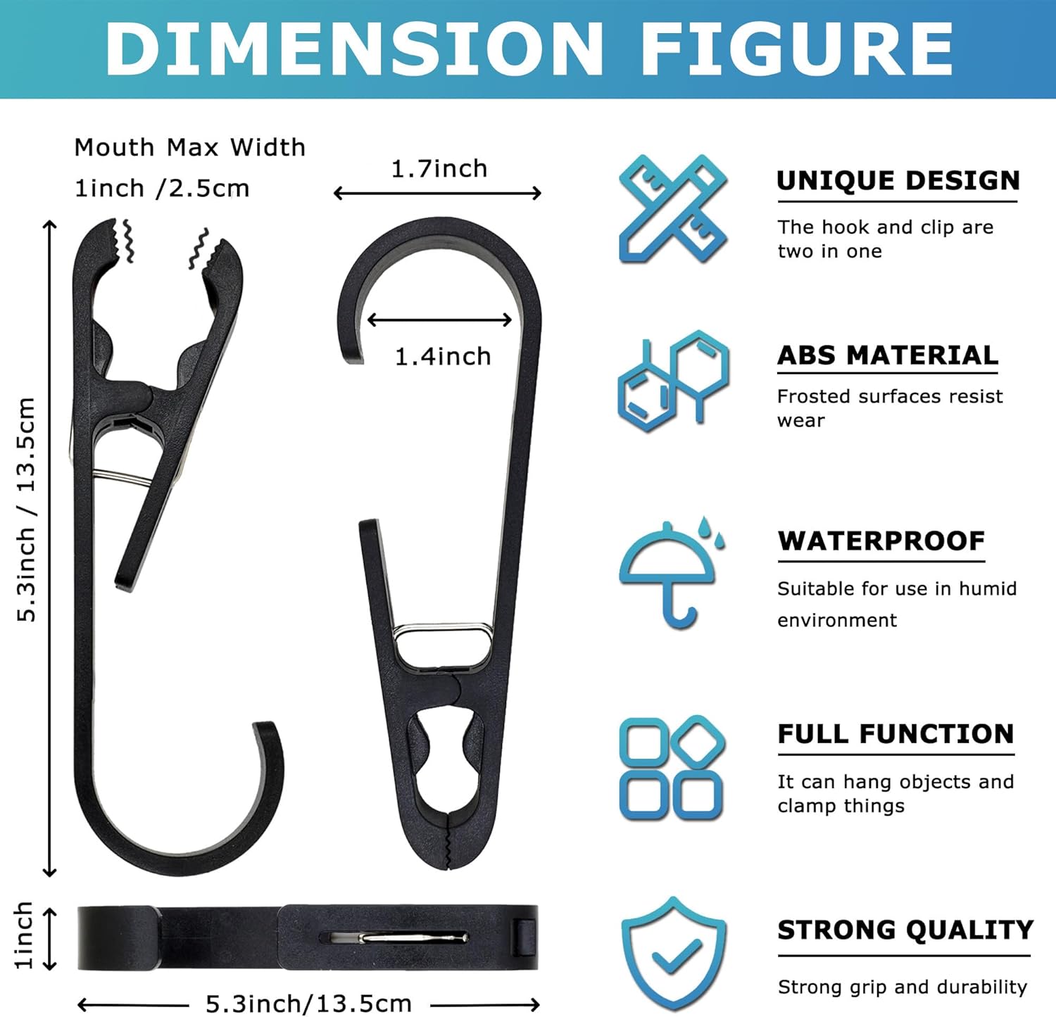Laundry Hooks with Clips Hanger Closet Organizer Clamps Socks Boot Bras Towels for Bathroom Wardrobe Kitchen V1258-DP02-E-334