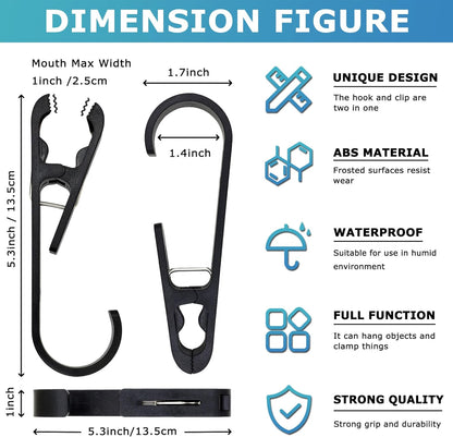 Laundry Hooks with Clips Hanger Closet Organizer Clamps Socks Boot Bras Towels for Bathroom Wardrobe Kitchen V1258-DP02-E-334