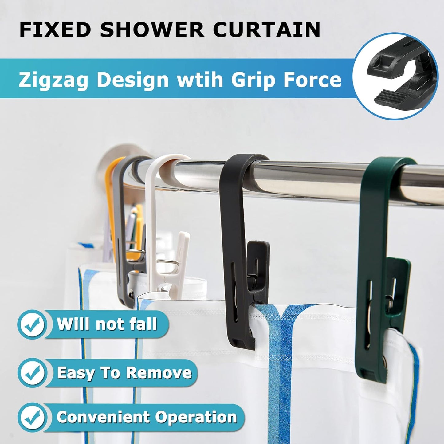 Laundry Hooks with Clips Hanger Closet Organizer Clamps Socks Boot Bras Towels for Bathroom Wardrobe Kitchen V1258-DP02-E-334