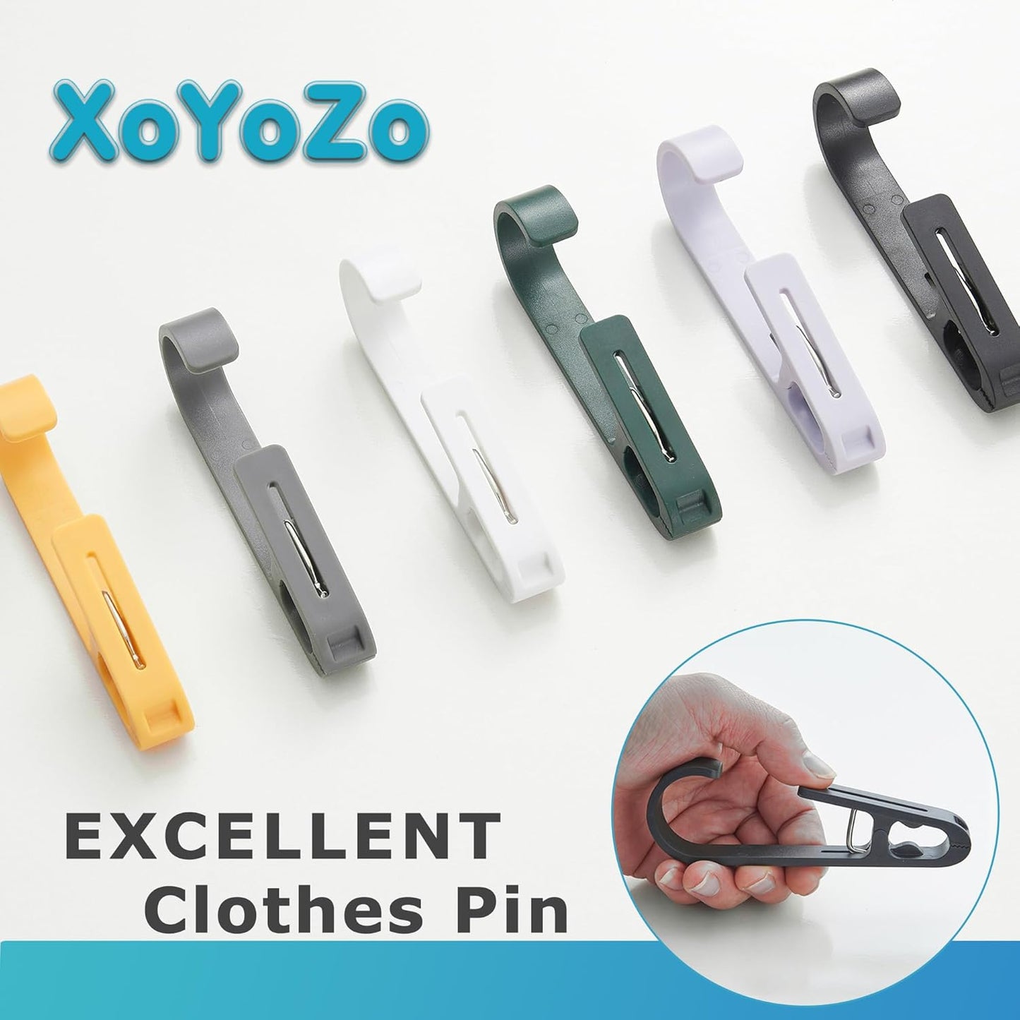 Laundry Hooks with Clips Hanger Closet Organizer Clamps Socks Boot Bras Towels for Bathroom Wardrobe Kitchen V1258-DP02-E-334