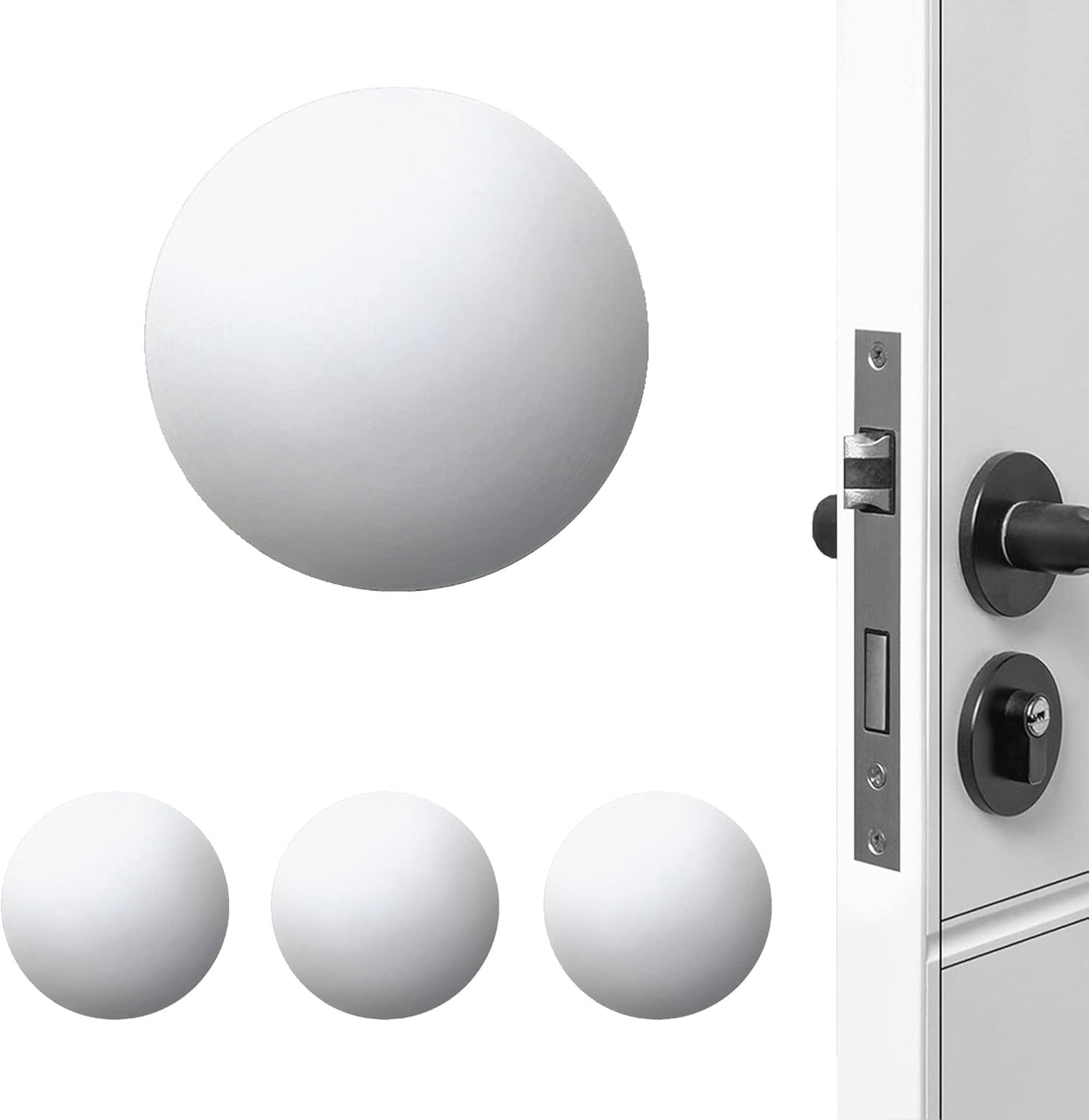Door Stoppers Wall Protector Buffer Guard Doorknob Door Handle Bumper Self Adhesive Silencer Soft Rubber V1258-DP02-E-335