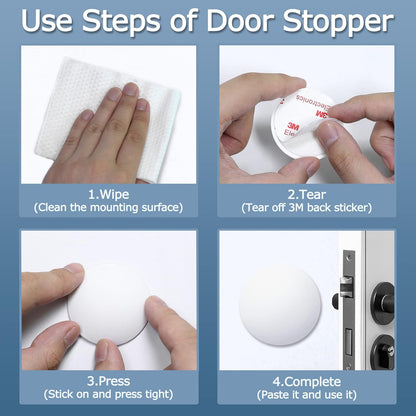 Door Stoppers Wall Protector Buffer Guard Doorknob Door Handle Bumper Self Adhesive Silencer Soft Rubber V1258-DP02-E-335