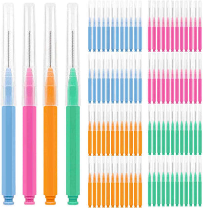 100pcs Interdental Brhes Dental Cleaning Tools Tooth Floss Picks Oral Hygiene Toothpicks V1258-DP02-E-337