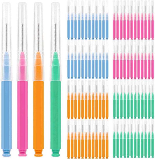 100pcs Interdental Brhes Dental Cleaning Tools Tooth Floss Picks Oral Hygiene Toothpicks V1258-DP02-E-337