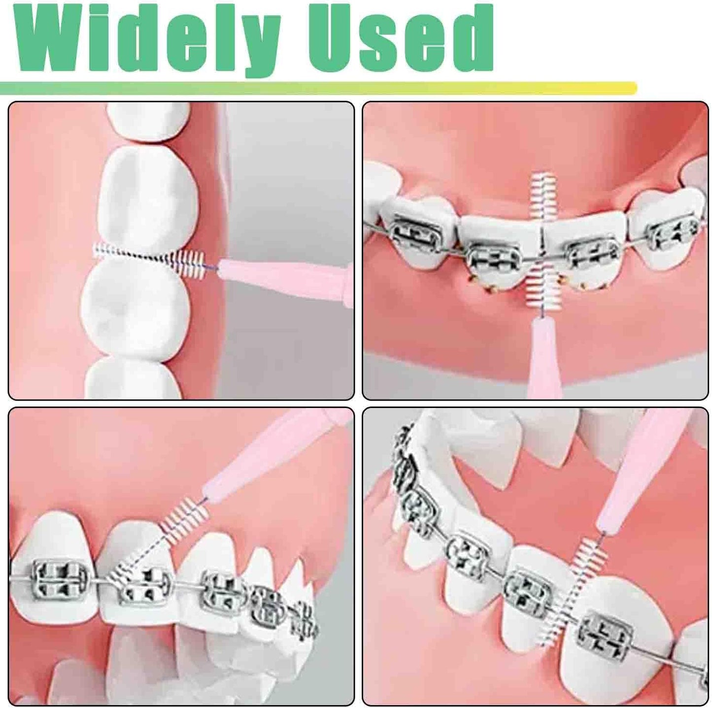 100pcs Interdental Brhes Dental Cleaning Tools Tooth Floss Picks Oral Hygiene Toothpicks V1258-DP02-E-337