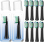 10 Pack Toothbrh Replacement Heads Compatible with Rtauys M5 Sonic Electric Toothbrh(Black, 10 Count(Pack of V1258-DP02-E-343
