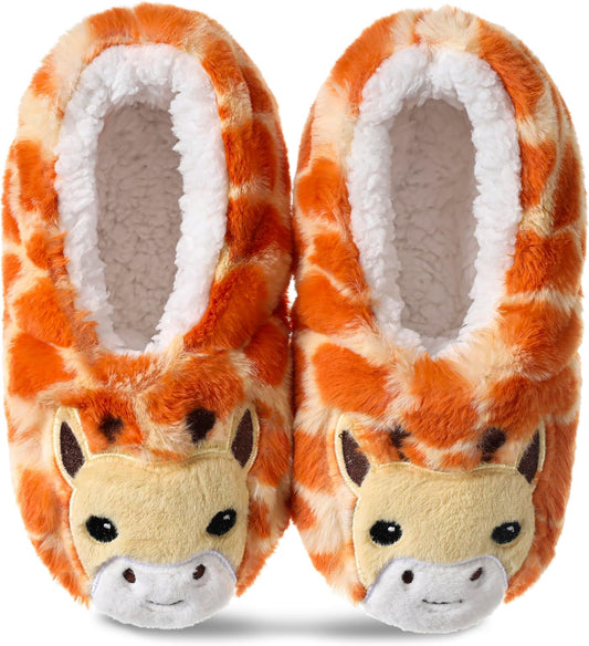 Cute Animal Slipper Socks with Grips for Women Indoor Non-Slip Warm Fuzzy Cozy Hoe Sock V1258-DP02-E-349