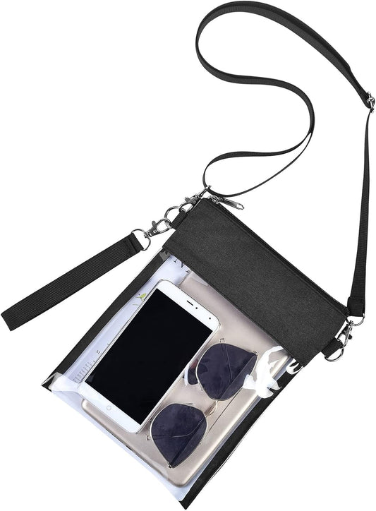 Clear Stadium Approved Crossbody Bag Transparent Tote Purse for Work Concert Sports V1258-DP02-E-351