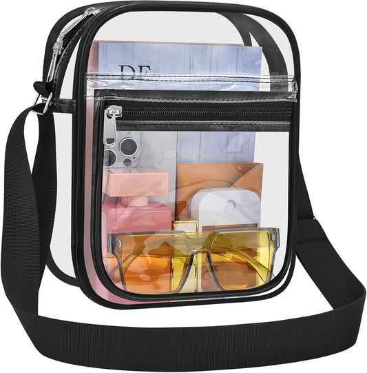 Clear Bag for Stadium Events Clear Messenger Bag for Men and Women V1258-DP02-E-352