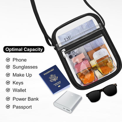Clear Bag for Stadium Events Clear Messenger Bag for Men and Women V1258-DP02-E-352