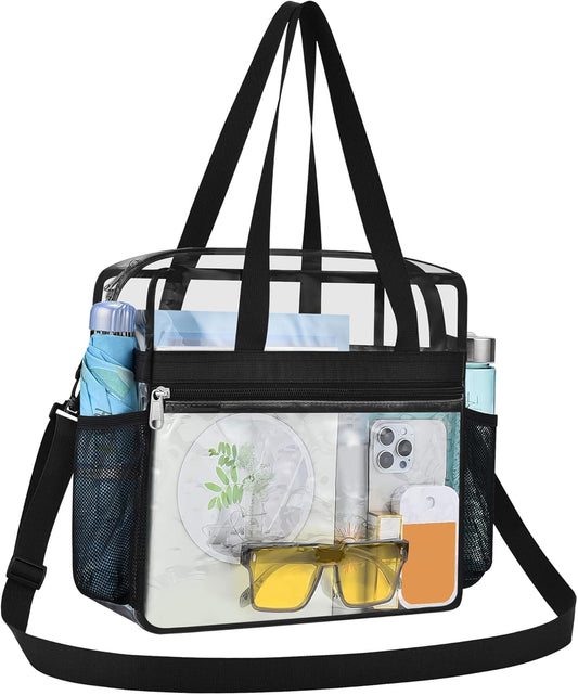 Clear Bag for Stadium Events,Transparent Bag for Work Sports Games Concerts Travel Gym V1258-DP02-E-353