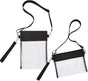 Clear Crossbody Purse Bag - Stadium Approved Clear Tote Bag with Adjtable Shoulder Strap (Black) V1258-DP02-E-357