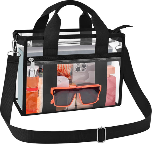 Clear Bag for Stadium Events Clear Sports Fan Messenger Bag Purse for Concert Festivel Outdoor Events V1258-DP02-E-358