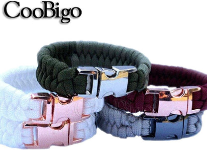 CooBigo 10 Pack 3/8" Metal Side Release Buckles for Paracord Bracelets (Mix) FLQ100(Mix-s) V1258-DP02-E-36