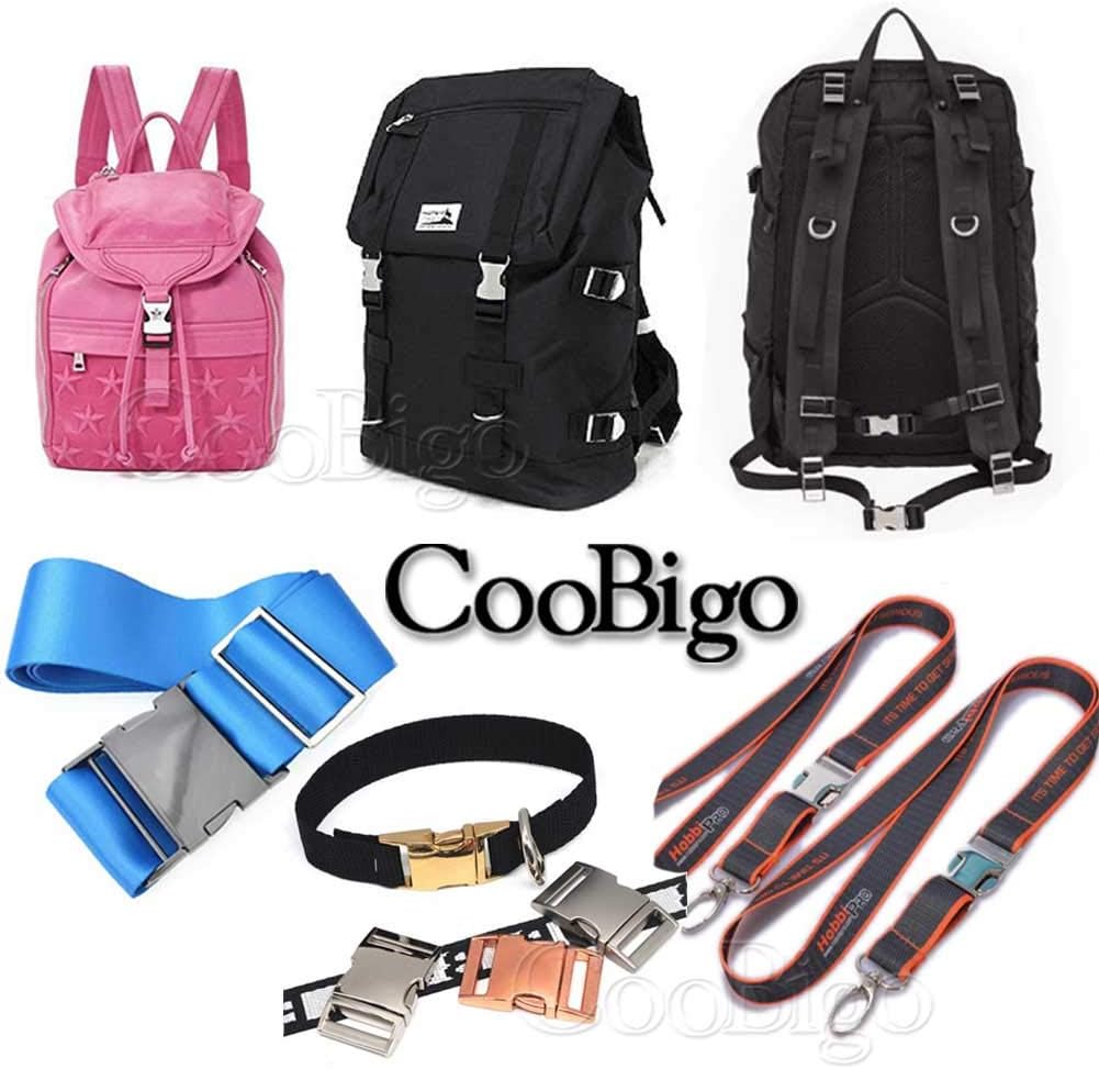CooBigo 10 Pack 3/8" Metal Side Release Buckles for Paracord Bracelets (Mix) FLQ100(Mix-s) V1258-DP02-E-36