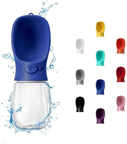 Portable Dog Water Bottle, 12 OZ, Leak Proof Puppy Water Dispenser with Drinking Feeder for Pets Outdoor V1258-DP02-E-363