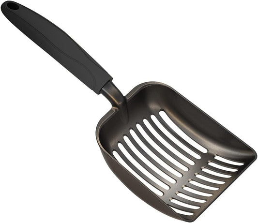 Cat Litter Scoop, Non-Stick Plated Aluminum Alloy Sifter, Kitty Durable Metal Scooper, Deep Shovel, Long V1258-DP02-E-364