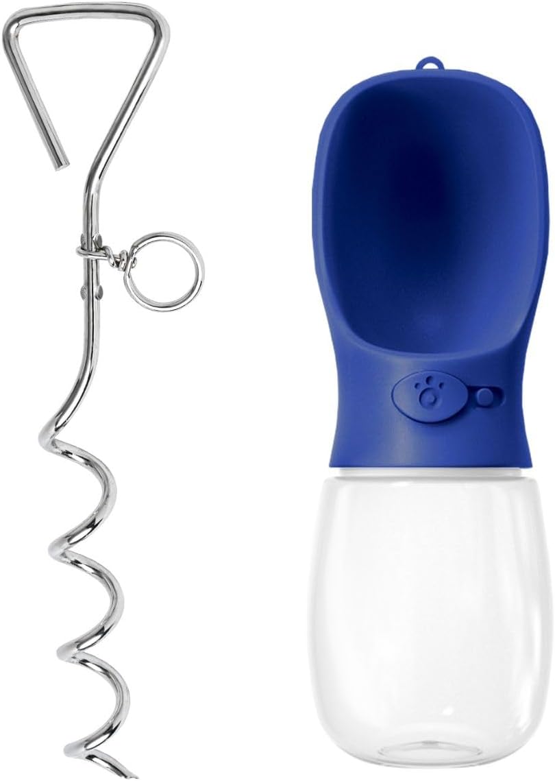 Dog Stake & Leak-Proof Upright Water Cup Set V1258-DP02-E-367