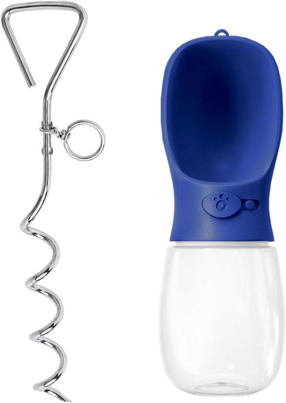 Dog Stake & Leak-Proof Upright Water Cup Set V1258-DP02-E-367