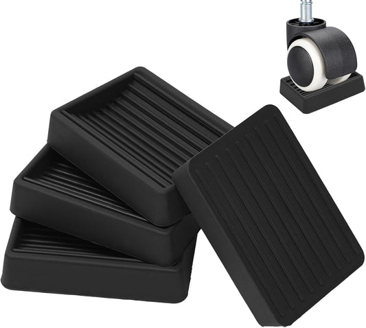 Furniture Wheels Caster Cups, Non-Slip Rubber Bed Frame Stopper Floor Protector for Any Furniture with Wheels V1258-DP02-E-371