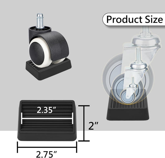 Furniture Wheels Caster Cups, Non-Slip Rubber Bed Frame Stopper Floor Protector for Any Furniture with Wheels V1258-DP02-E-371