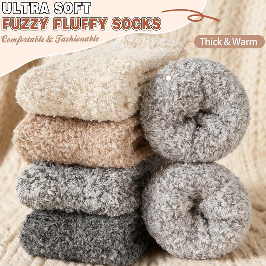Womens Fuzzy Socks Slipper Fluffy Cozy Comfy Cabin Plh Warm Winter Sleep Home Soft Socks V1258-DP02-E-376