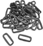 CooBigo Strap Loops Looploc Buckles Rectangle Rings Plastic Black Backpack Straps Webbing Bag Parts V1258-DP02-E-38