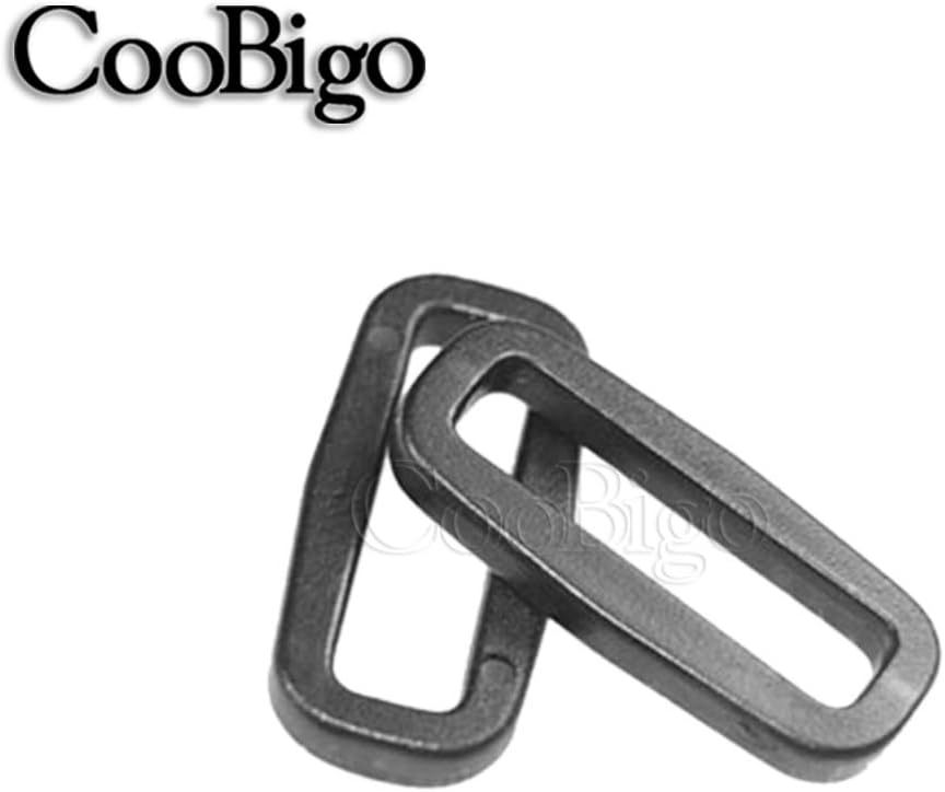 CooBigo Strap Loops Looploc Buckles Rectangle Rings Plastic Black Backpack Straps Webbing Bag Parts V1258-DP02-E-38